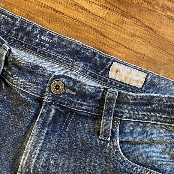 AG Jeans Men's 32x32 Everett Slim Straight Relaxed Fit Whiskered Denim Stretch - Picture 6 of 10